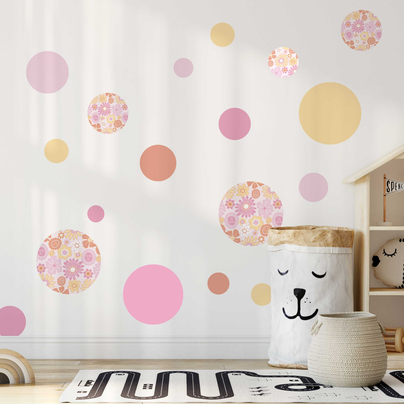 Bloom Flower Circle Wall Stickers Style 1