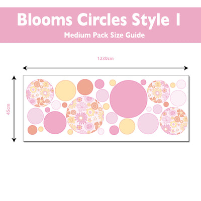 Bloom Flower Circle Wall Stickers Style 1
