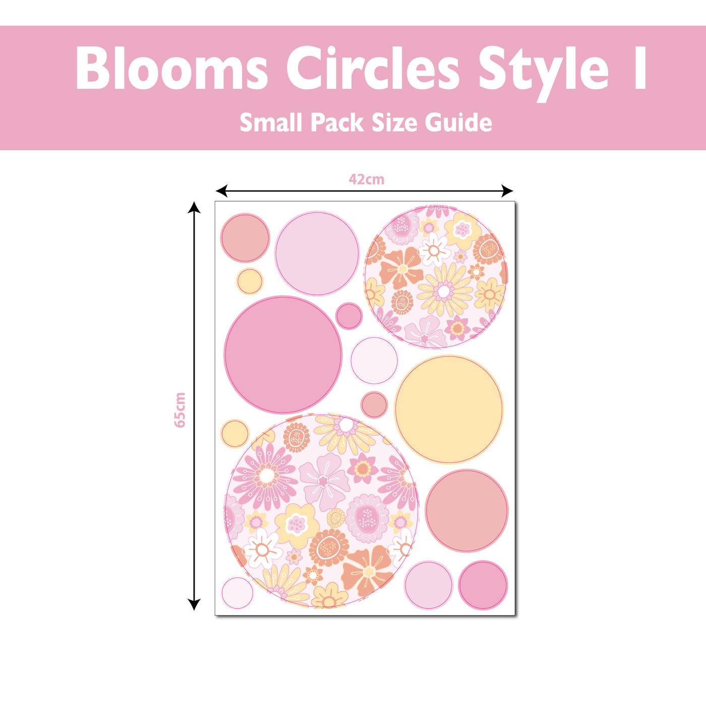 Bloom Flower Circle Wall Stickers Style 1