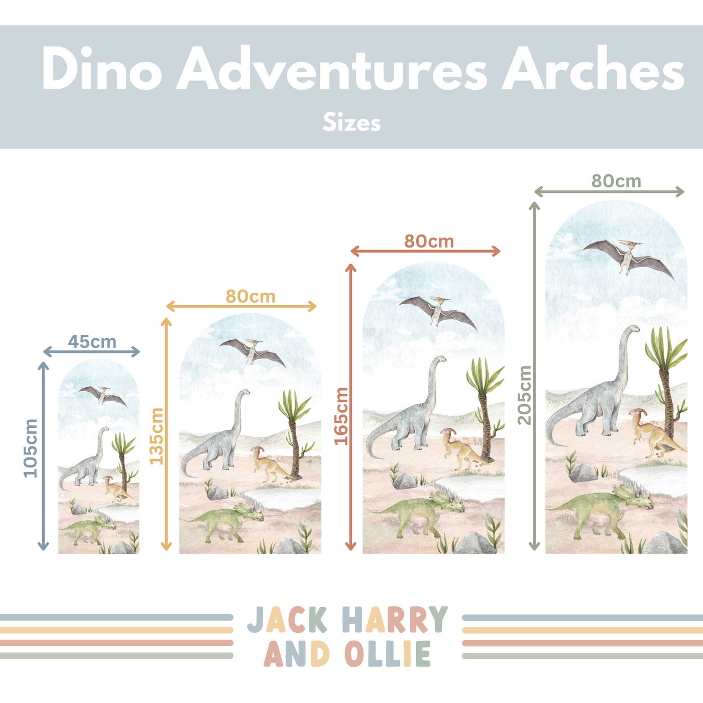 Dinosaur Adventures Arch Wall Decals