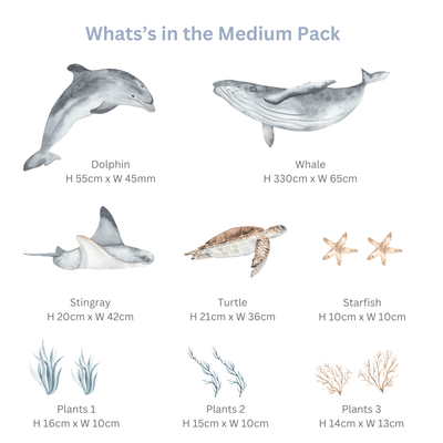 Ocean Animals Wall Decals - Jack Harry and Ollie