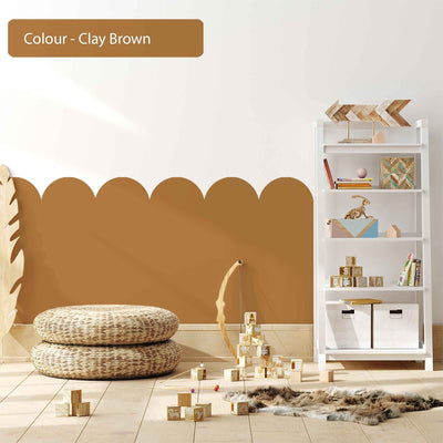 Scallop Wall Decals Earth Colours 10 Colourways - Jack Harry and Ollie