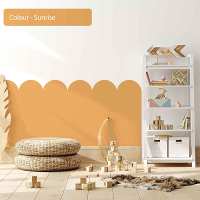 Scallop Wall Decals Neutral Colours 10 Colourways - Jack Harry and Ollie