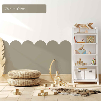 Scallop Wall Decals Neutral Colours 10 Colourways - Jack Harry and Ollie