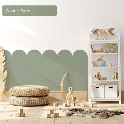 Scallop Wall Decals Neutral Colours 10 Colourways - Jack Harry and Ollie