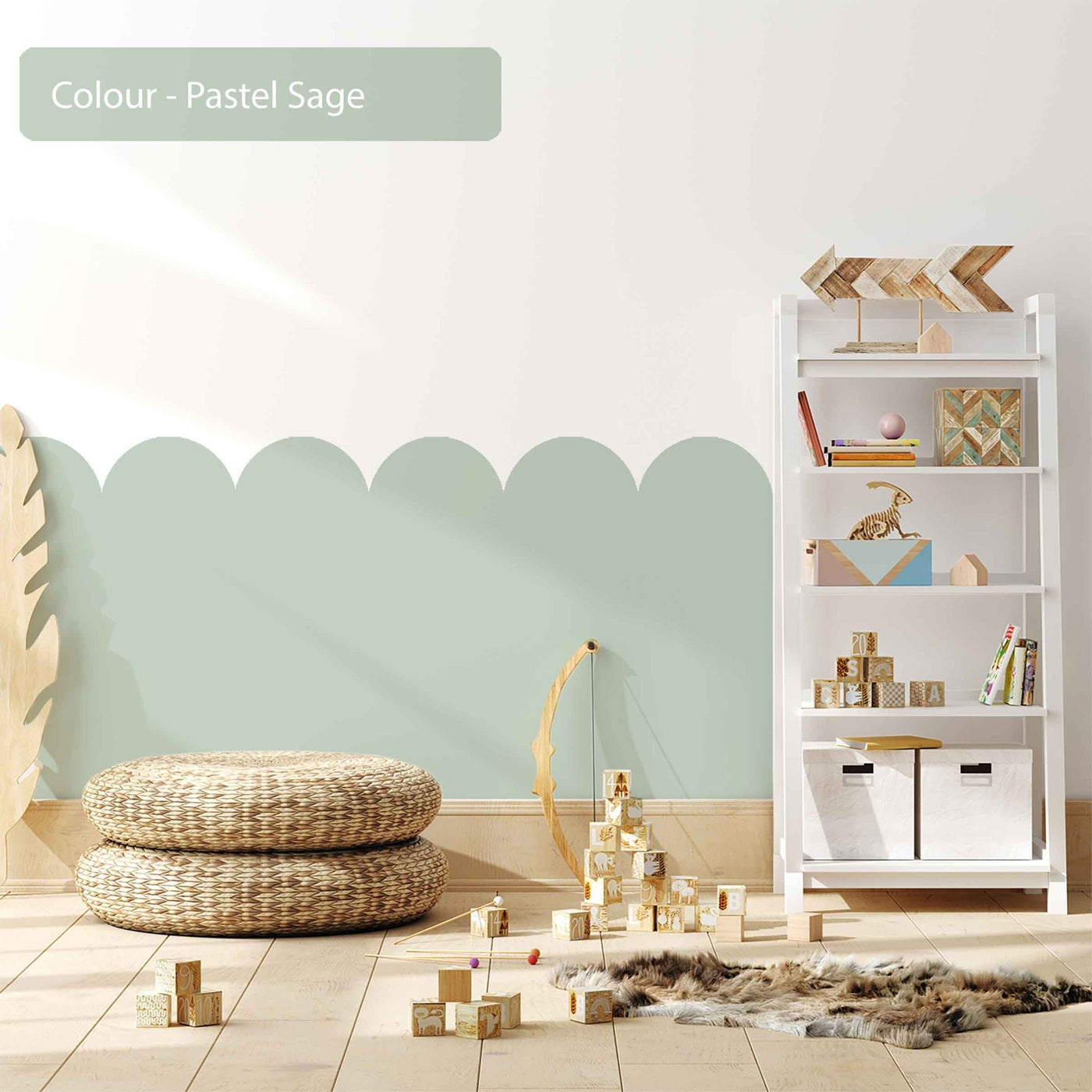 Scallop Wall Decals Pastel Colours 10 Colourways - Jack Harry and Ollie