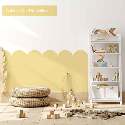 Scallop Wall Decals Vivid Colours 10 Colourways - Jack Harry and Ollie