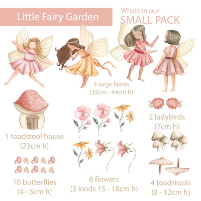 Little Fairy Garden Wall Decal - Jack Harry and Ollie