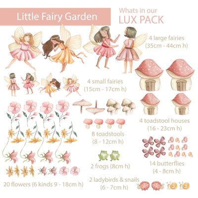 Little Fairy Garden Wall Decal - Jack Harry and Ollie