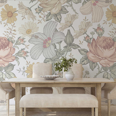 Madelyn Boho Floral Soft Wallpaper - Jack Harry and Ollie